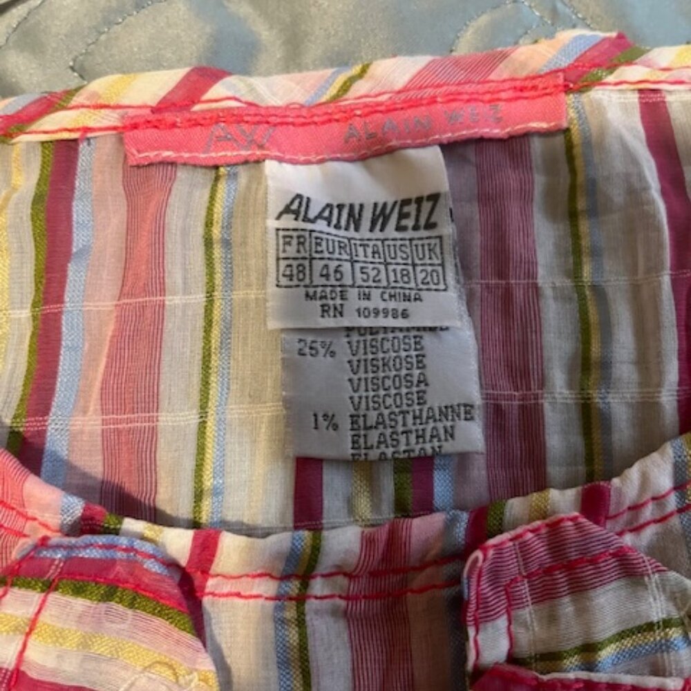 Multi Colored Alain Weiz Top--See matching Skirt